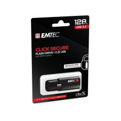 Clé USB 128GB Emtec B120 Click Secure USB 3.2 (100MB/s)