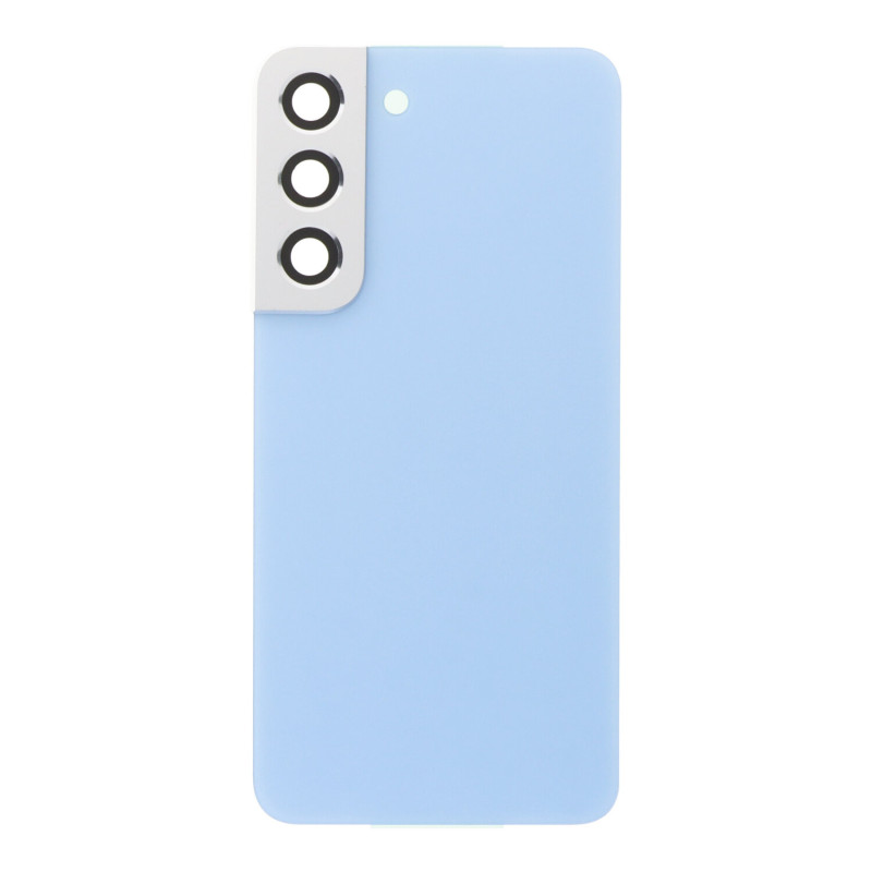 Back Cover (Adhésif + Lentille) Samsung Galaxy S22 5G Bleu Sans Logo
