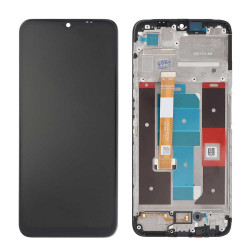 Screen Replacement With Frame for Realme Narzo 50A Prime Black (Third Party Glued)