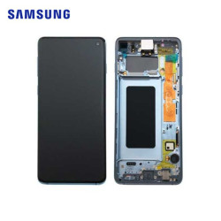 Ecran Samsung S10 / SM-973F Bleu Service Pack