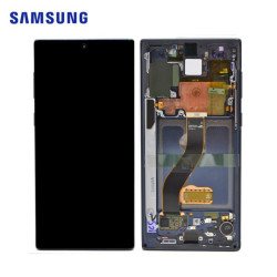Schermo Samsung Note 10 Nero Con Telaio Service Pack