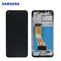 Bildschirm Samsung A11 Schwarz Mit Rahmen Service Pack