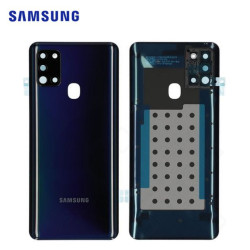 Vidrio trasero negro Samsung A21S Service Pack