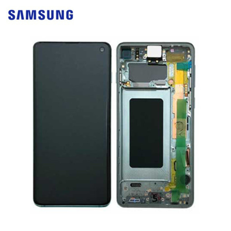 Ecran Samsung S10 SM-973F Vert Service Pack