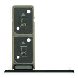 SIM Card Tray with Card Cap for Sony Xperia XA2 Plus Dual Card Version Black