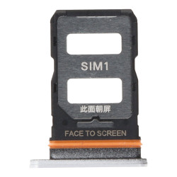 SIM Card Tray for Xiaomi Redmi Note 12 Pro+ 5G Dual Card Version Silver