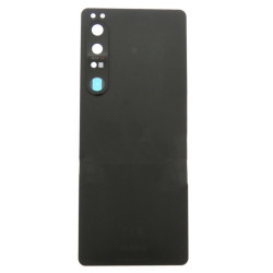 Battery Door + Battery Door Adhesive + Back Camera Lens and Bezel for Sony Xperia 1 IV Black