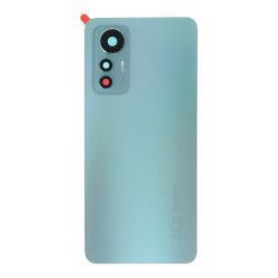 Battery Door + Battery Door Adhesive + Back Camera Lens and Bezel for Xiaomi 12 Lite Green