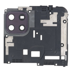 Motherboard Retaining Bracket with Camera Lens and Bezel for Motorola Moto G 5G Purple