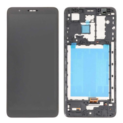 Screen Replacement With Frame for Samsung Galaxy A01 Core Black