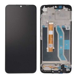 Screen Replacement With Frame for Realme C25Y Black